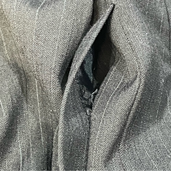 BCBG Maxazria Black Striped Short Pencil Skirt Ruffle Waist Size Small - Picture 6 of 16